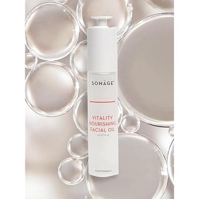 sonage VITALITY NOURISHING FACIAL OIL - BLEND OF 10 ESSENTIAL DRY OILS FOR HYDRATION AND ILLUMINATION - CONTAINS ANTIOXIDANTS AND OMEGA ACIDS - ARGAN AND MARULA OIL - DAILY MOISTURIZER FOR FACE - Image 1